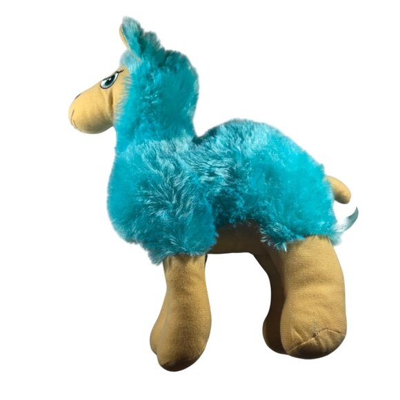 Blue Tan Plush Camel Stuffed Animal By Goffa International desert - Picture 2 of 7